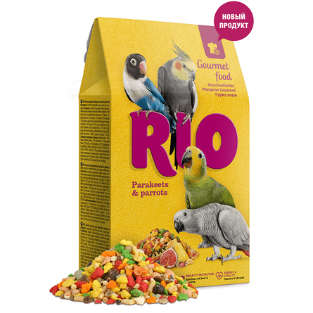 RIO Гурмэ Корм для средних и крупных попугаев – интернет-магазин Ле’Муррр