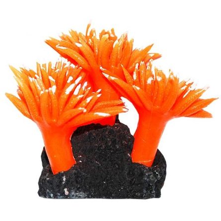 УЮТ Коралл аквариумный Актинии оранжевые, силиконовый, 10 см – интернет-магазин Ле’Муррр